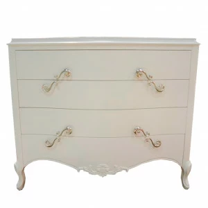 Комод с 4 ящиками молочно-белый матовый Franca BREVIO SALOTTI ДИЗАЙНЕРСКИЕ, FRANCA 00-3862235 Белый;молочный;слоновая кость