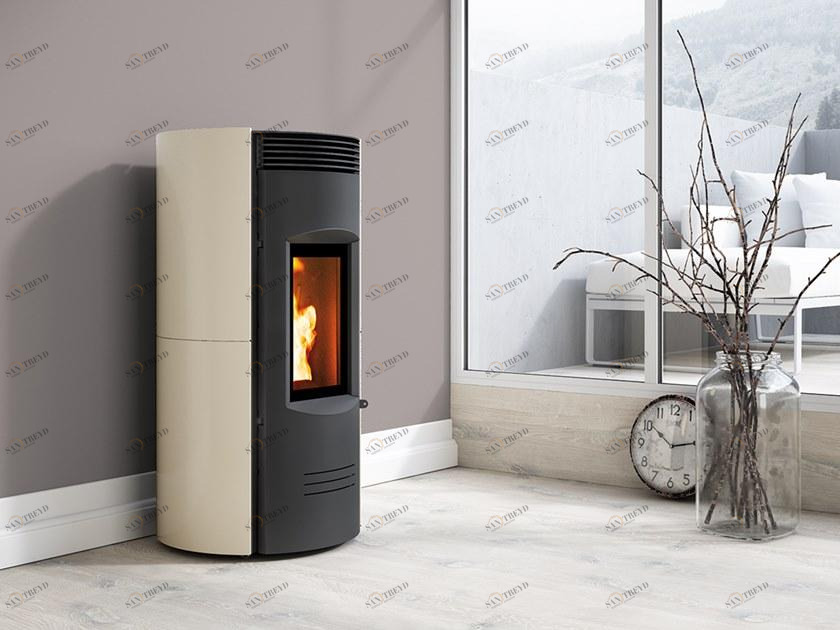 CAMINETTI MONTEGRAPPA Настенная печь на пеллетах из майолики Evoca sun-id-1348446