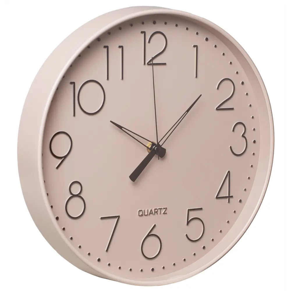 Часы настенные круглые пластик цвет розовый бесшумные ø30.5 см Santreyd STLM-2166101 - Вид №1