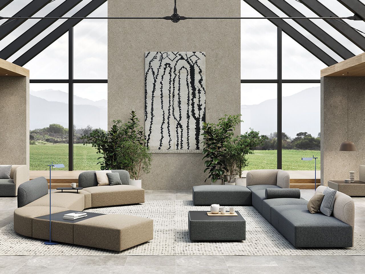 Прямоугольный металлический журнальный столик FREZZA Alplus Lounge ARCH-00023672 - Вид №3