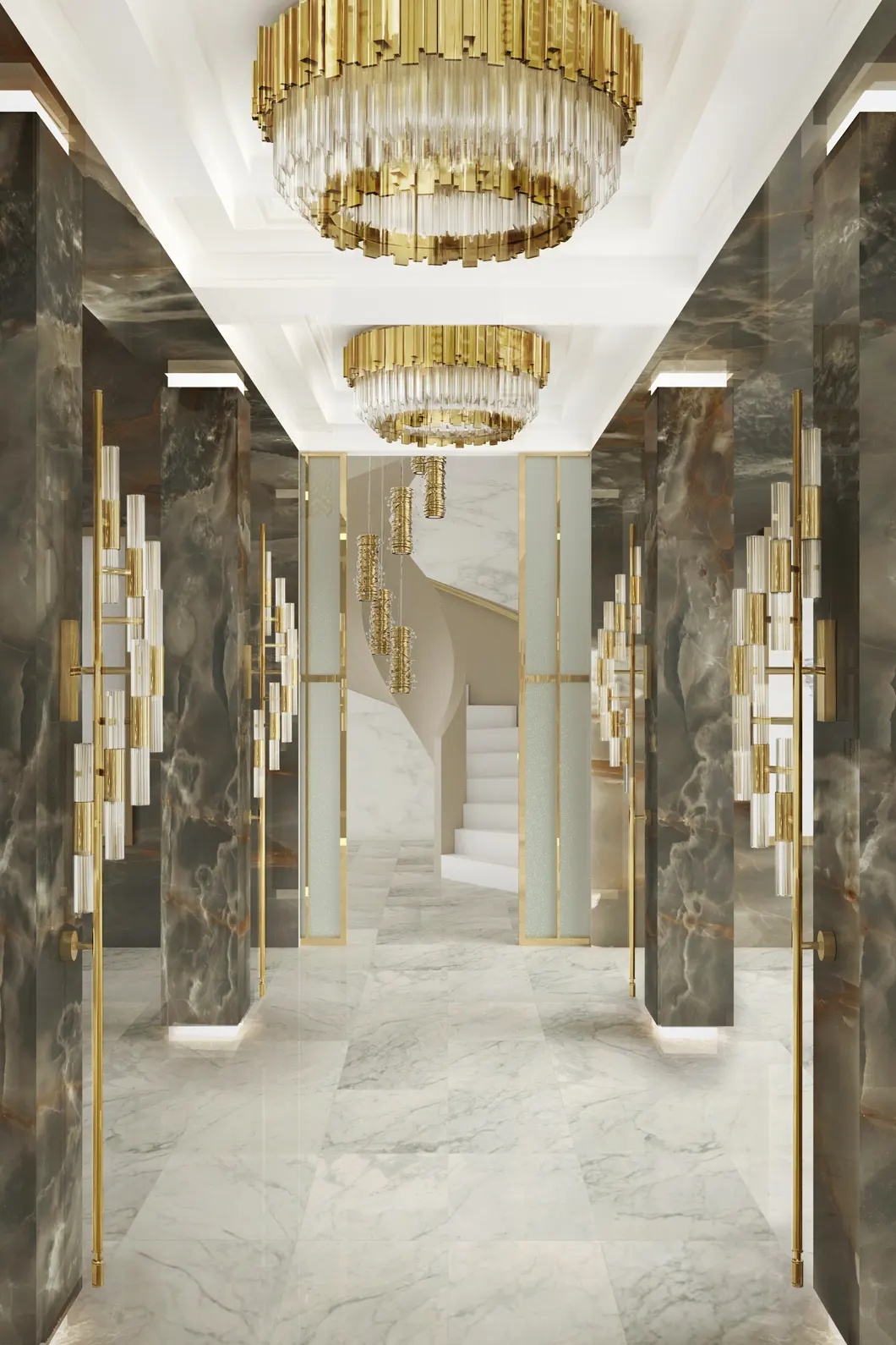 Настенный светильник с факелом LUXXU Waterfall 150 - Вид №5