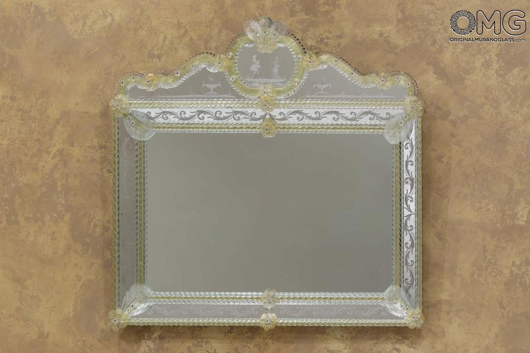 2217 ORIGINALMURANOGLASS Венецианское зеркало Lovers  см  - Вид №1
