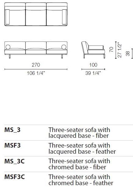 Cappellini Модульный диван со съемным чехлом Cap martin sunset sun-id-1481294 - Вид №12