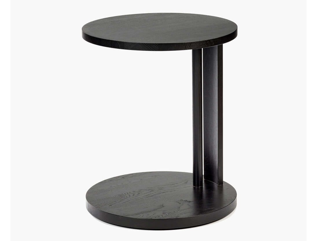 Деревянный низкий круглый журнальный столик Serax Мебель от Ann Demeulemeester ARCH-00011726