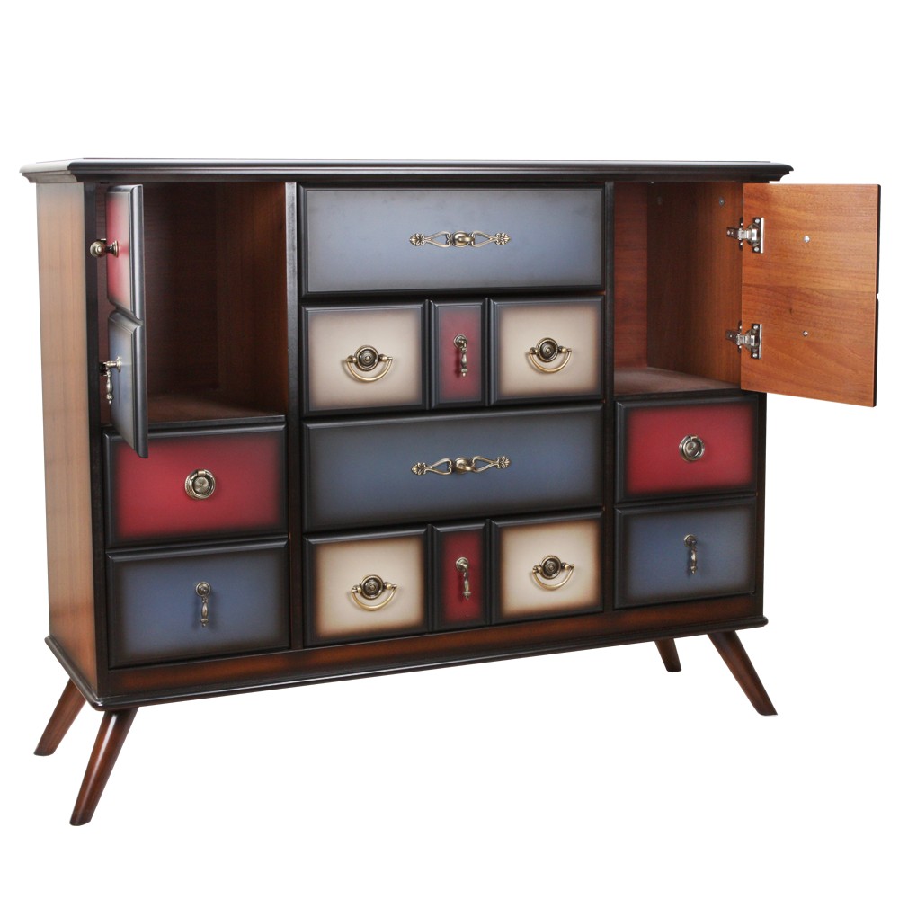 11535 Комод Пандора 2 Орех Mix Bright BOGACHO 4627139505730 - Вид №1