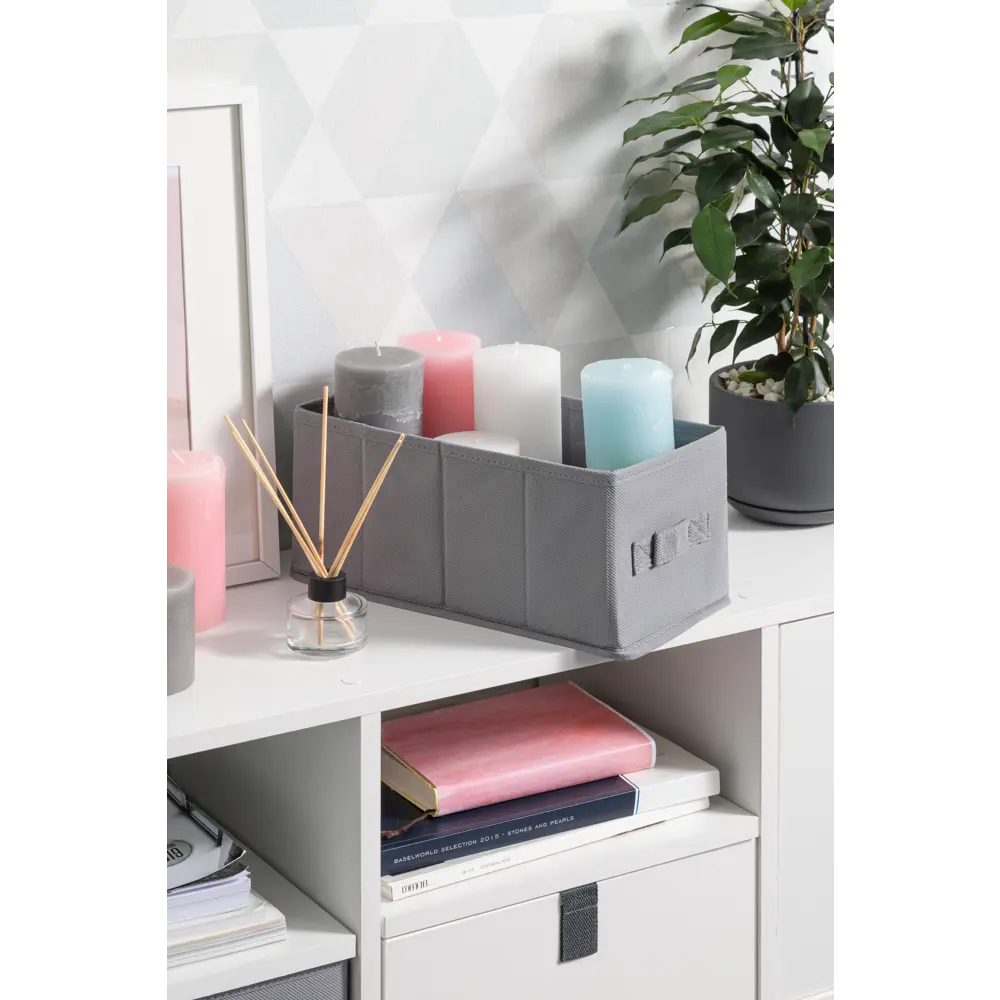 Короб Spaceo KUB Granit 15x31x15 см 6.9 л полиэстер цвет графитовый STLM-2163508 - Вид №2