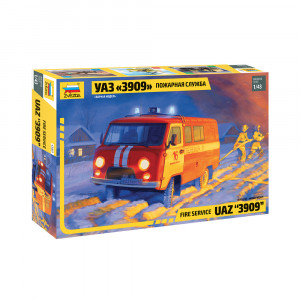 43001 Модель сборная УАЗ «3909» Пожарная служба 1/43 ZVEZDA