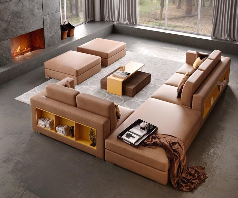 Caroti Пуф, обитый кожей в современном стиле Concept Art.62 - theca - Вид №1