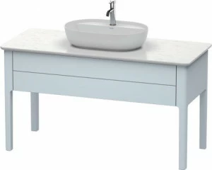 LU956109797 Тумбочка для консоли напольная Luv #LU9561 1338 x 570 мм Светло-голубой шелковисто-матовый лак