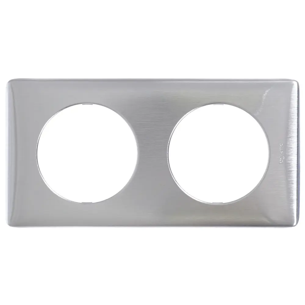 Рамка для розеток и выключателей Legrand Celiane 2 поста, цвет алюминий STLM-2010878