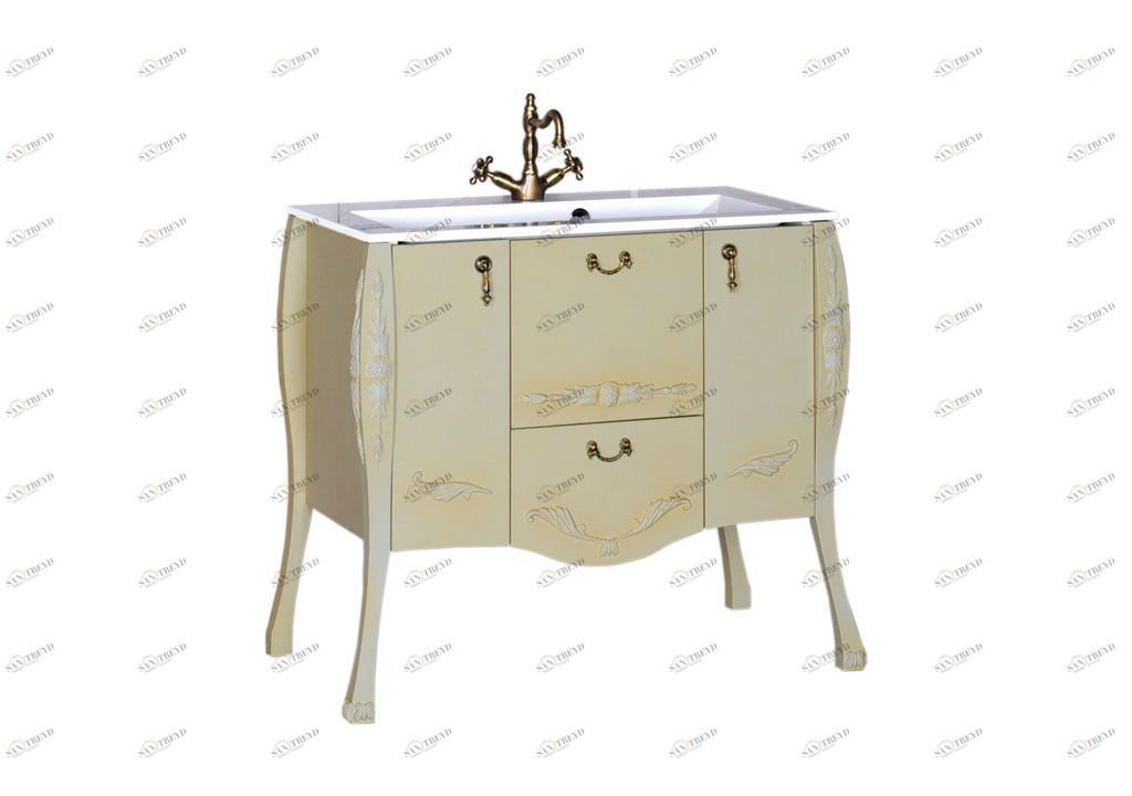 Тумба с раковиной Aquanet Виктория 90 олива 0018256600164748