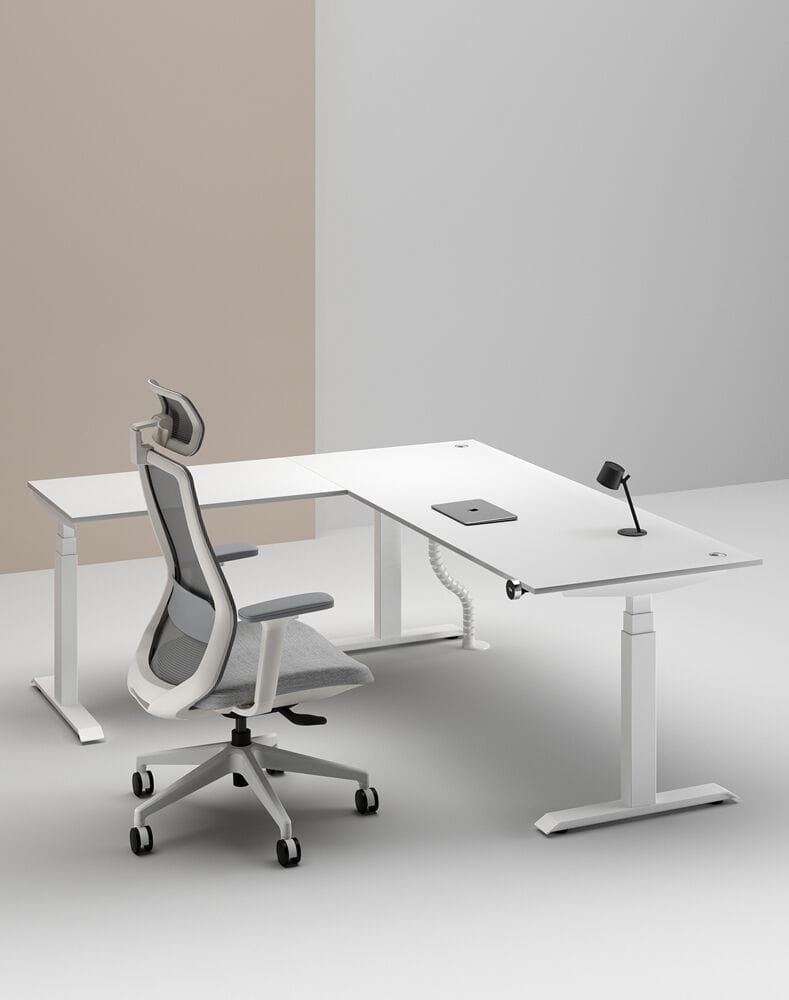 Деревянный регулируемый по высоте угловой стол с системой люверсов WORKSPACE MAX TRIPLE MOTOR ARCH-00114643 - Вид №6