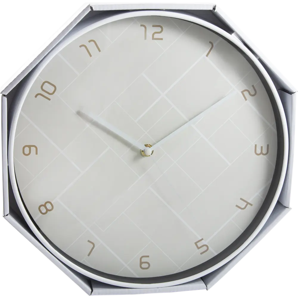 Часы настенные «Графика» пластик серые 30х30х4 см Santreyd STLM-2121163 - Вид №3