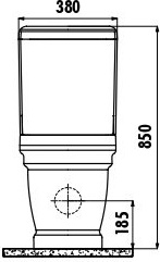 AN410-00CB00E-AD00 ANTIK Бачок ДЕКОР ЗОЛОТО Creavit Antik  - Вид №7