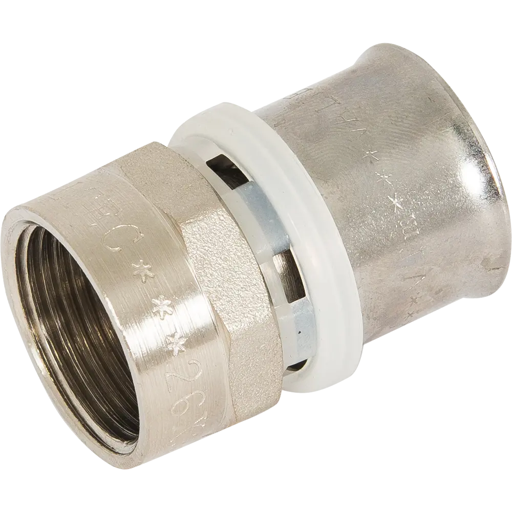 Муфта комбинированная Valtec 3/4"x26 мм ВР никелированная латунь VTM.202.N.002605 STLM-2068764