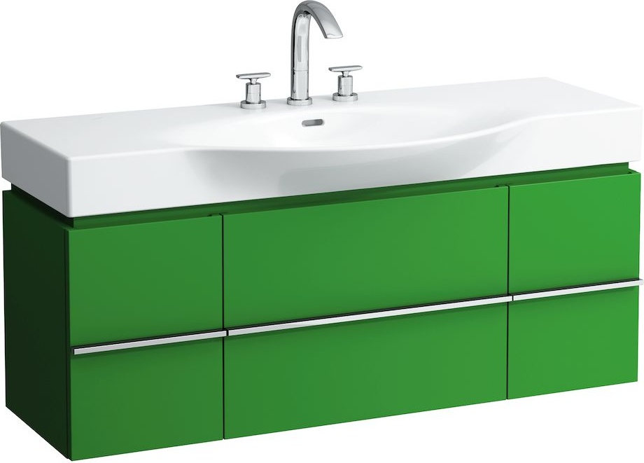 H4013020754631 Шкафчик под раковину, для раковин 811704, 812704, 2 выдвижных ящика с 2 дверцами, 2 стеклянные полки LAUFEN PRO - Вид №11