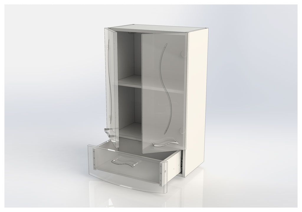 Шкаф навесной Aquanet Моника 50 белый 00186780 - Вид №8