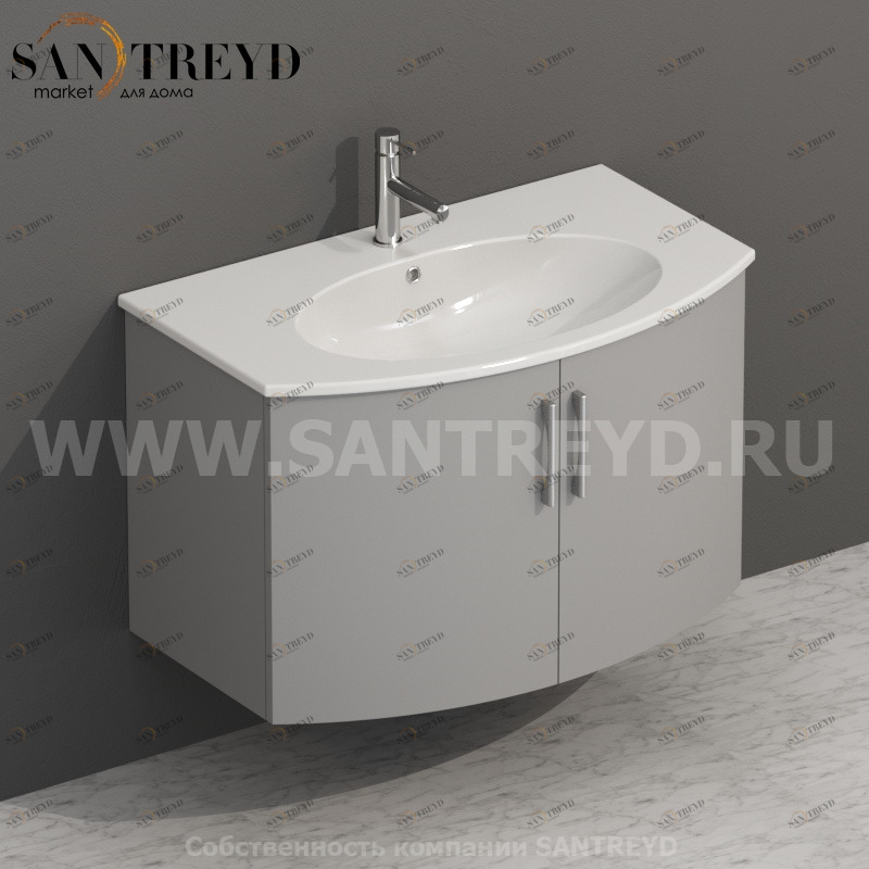 MDMA80Y133 Тумба с двумя створками 78 см серая Globo 4ALL Италия Ceramica Globo