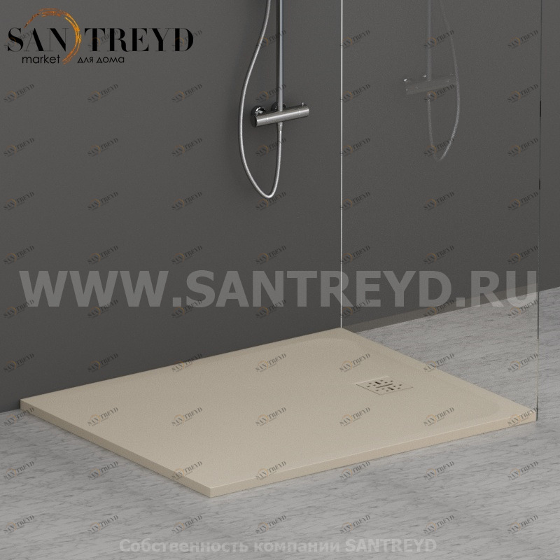 DP12100503 Душевой поддон 120х100 см цвет Жемчужина Globo DOCCIAPIETRA Италия Ceramica Globo