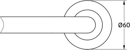 STA 033 Штанга для полотенца 70 cm FBS Standard - Вид №1