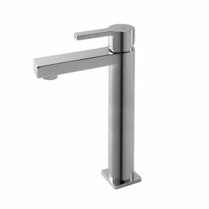 Смеситель для раковины, однорычажный, с высоким изливом 3/8 дюйма. Керамический картридж Ø25 мм. Длина шлангов 320 мм. С хромированным выдвижным сливным гарнитуром 1 1/4 ”. Аэратор «Плюс». Расход 11,25 л / мин. при 3 барах.  Urban NOKEN 100121307  CHROME