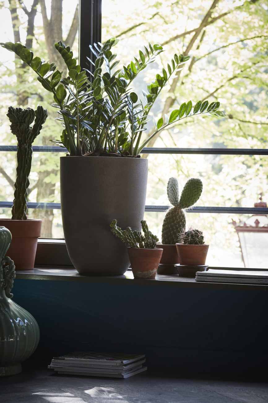 Уличный вазон 27х27 см черный мрамор "Альма" LE-VILLAGE СОВРЕМЕННЫЙ 117221 Черный  - Вид №1