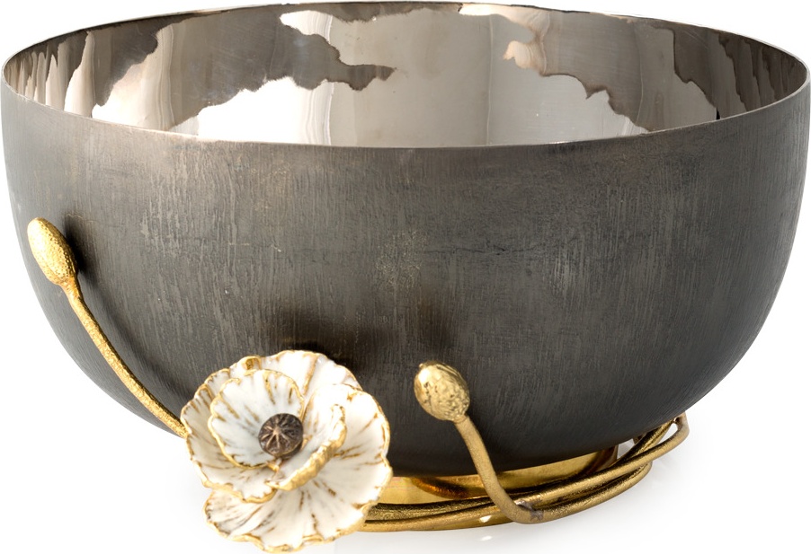 10642324 Michael Aram Чаша большая Michael Aram Анемоны 25см, сталь нержавеющая Сталь нержавеющая 