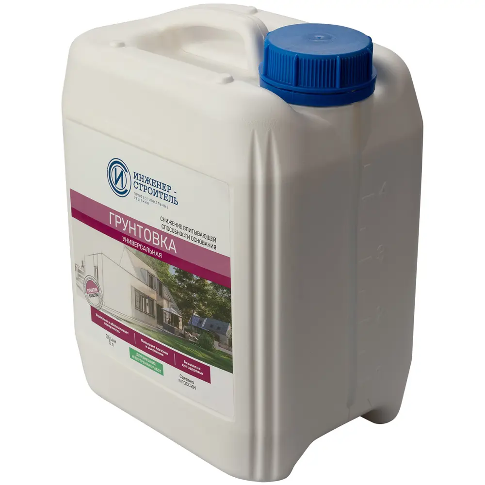 Грунтовка универсальная Инженер-Строитель прозрачная 5 л STLM-2202298 - Вид №1
