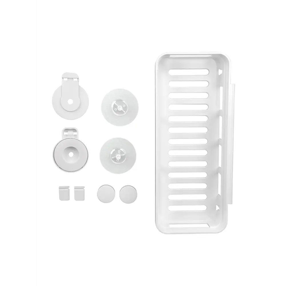 Полка 1-ярусная навес на присосках easy пластик белый Santreyd STLM-2075336 - Вид №4