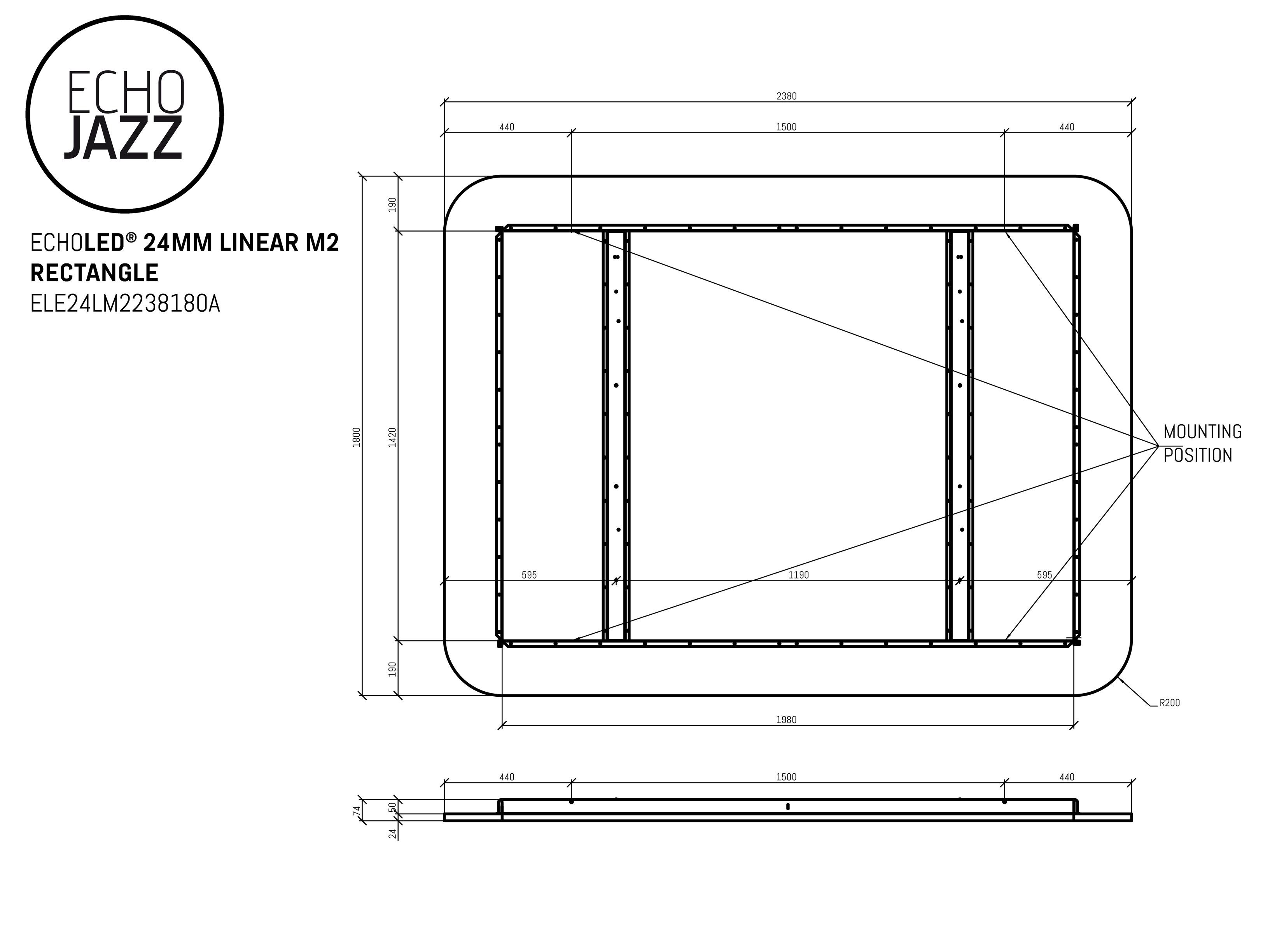 Подвесная акустическая панель ECHOJAZZ ECHOLED® LINEAR ARCH-00130645 - Вид №7