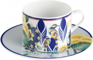 10663821 Meissen Чашка кофейная с блюдцем Meissen "Коллаж. Мистический сад" 150мл, п/к Фарфор