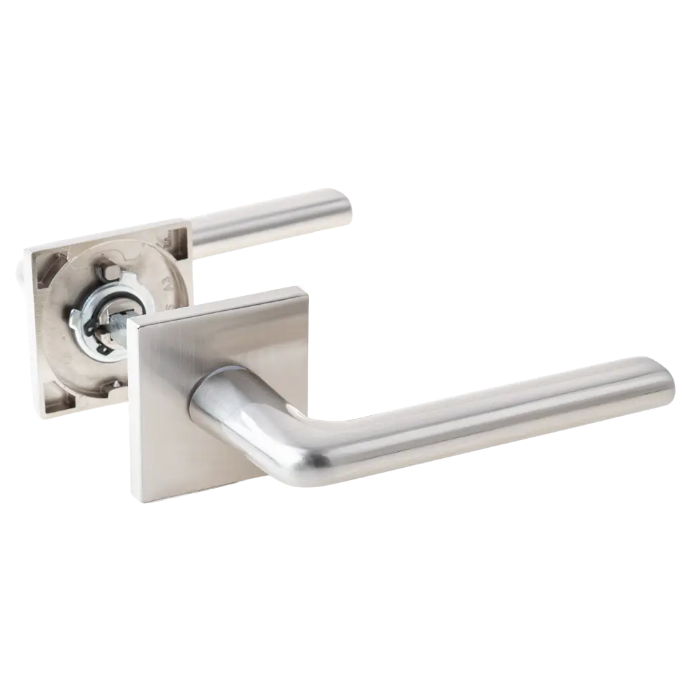 Дверная ручка на розетке Armex H-30083-A без запирания цвет никель STLM-2059223