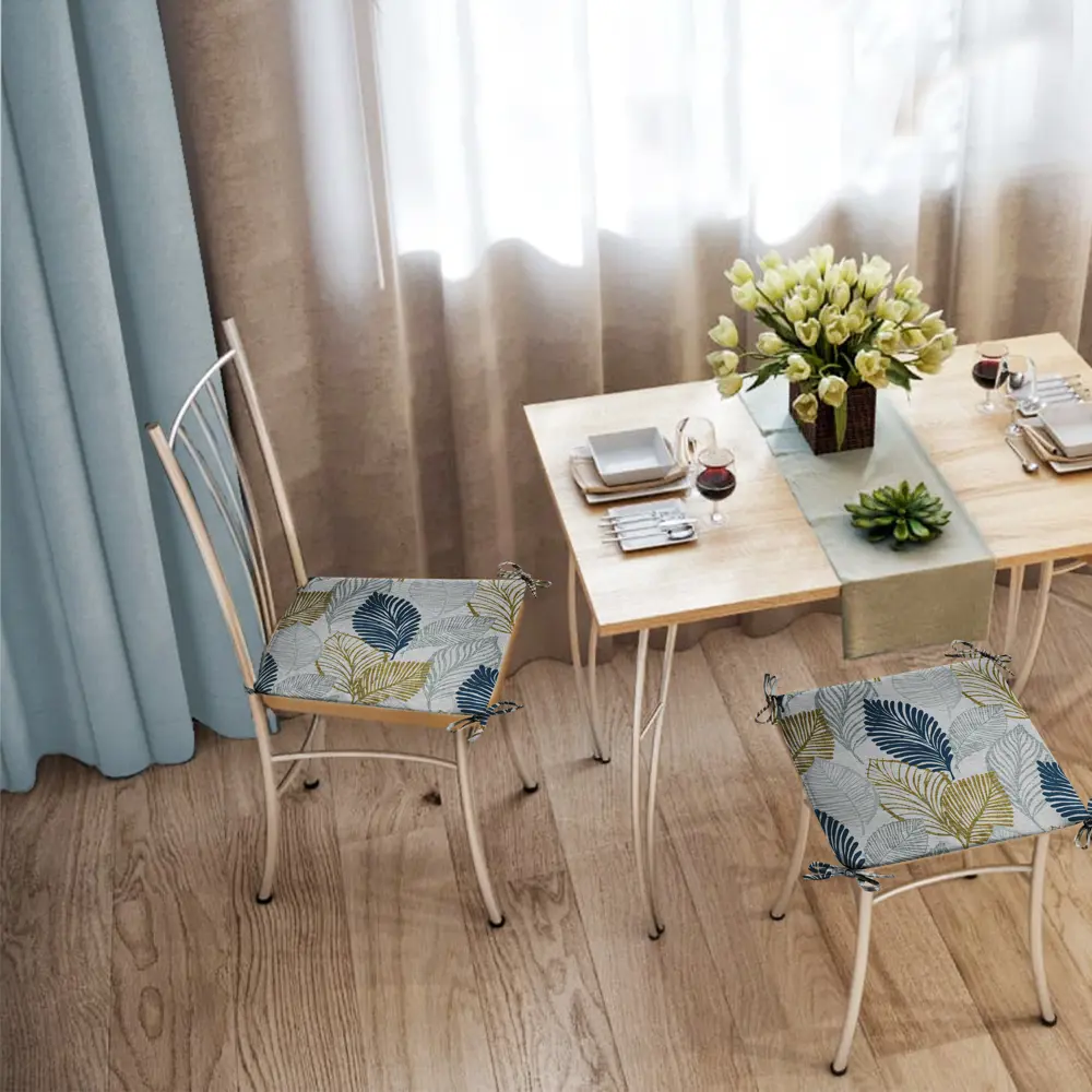 Галета на табурет «Листья» 35х35 см разноцветная LINEN WAY STLM-2147839 - Вид №3