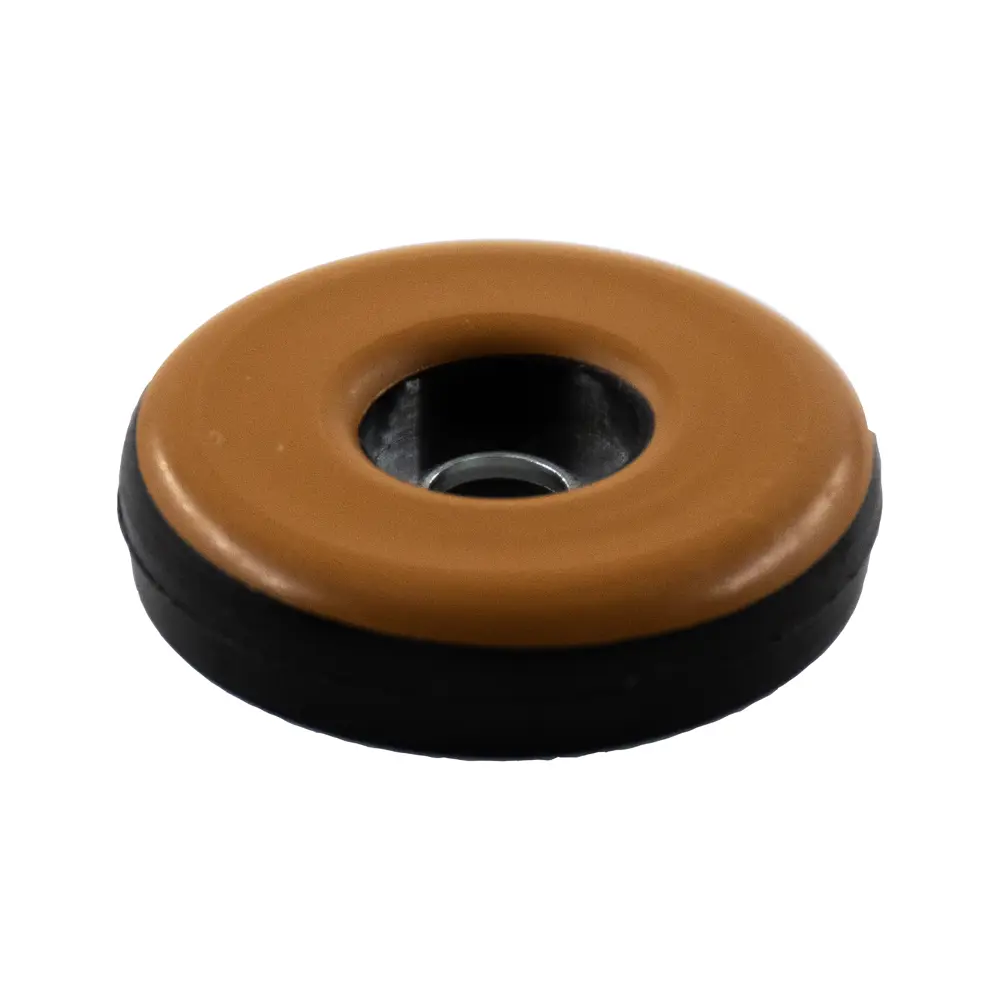 Накладки на мебельные ножки на саморезах ⌀30 мм круглые ПТФЭ коричневые 4 шт DILWIS STLM-2122836 - Вид №2