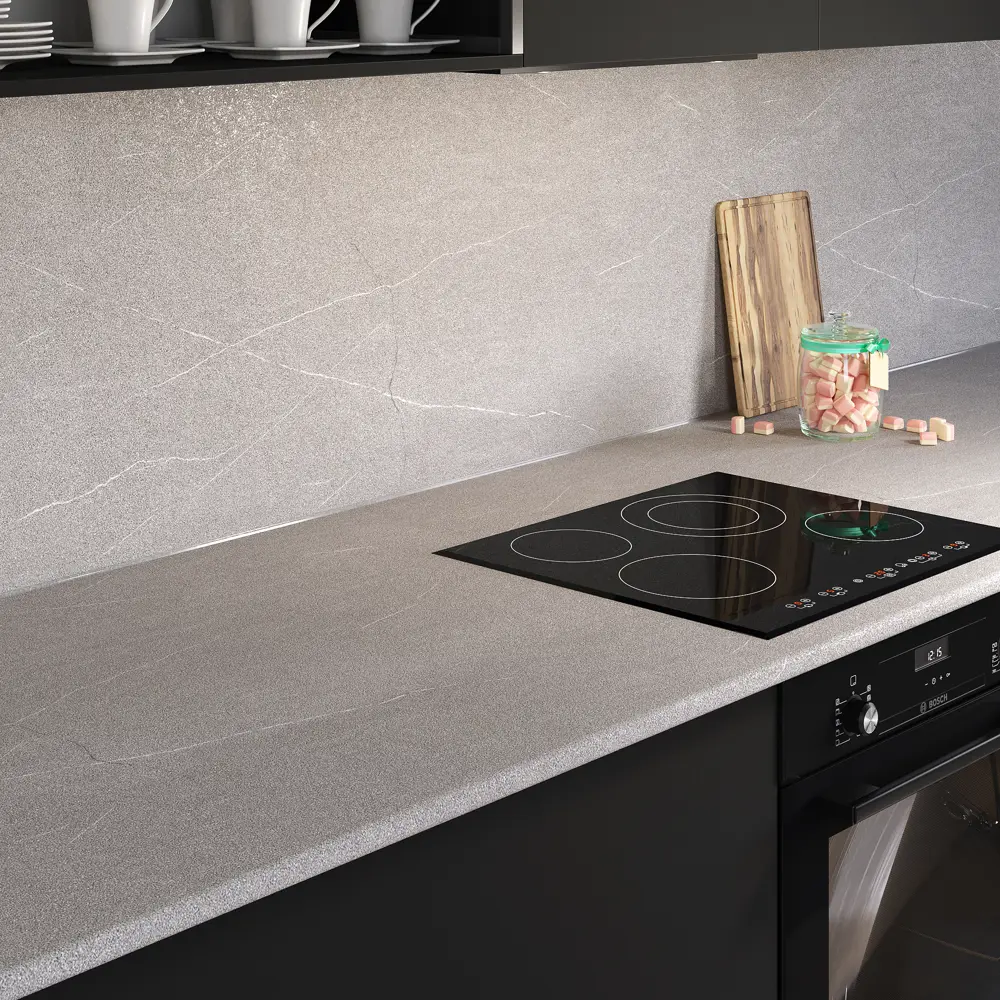 Столешница KONSENSA Гранит серый 80x240x2.5 см ДСП цвет серый ДСП Постформинг STLM-2010919 - Вид №6