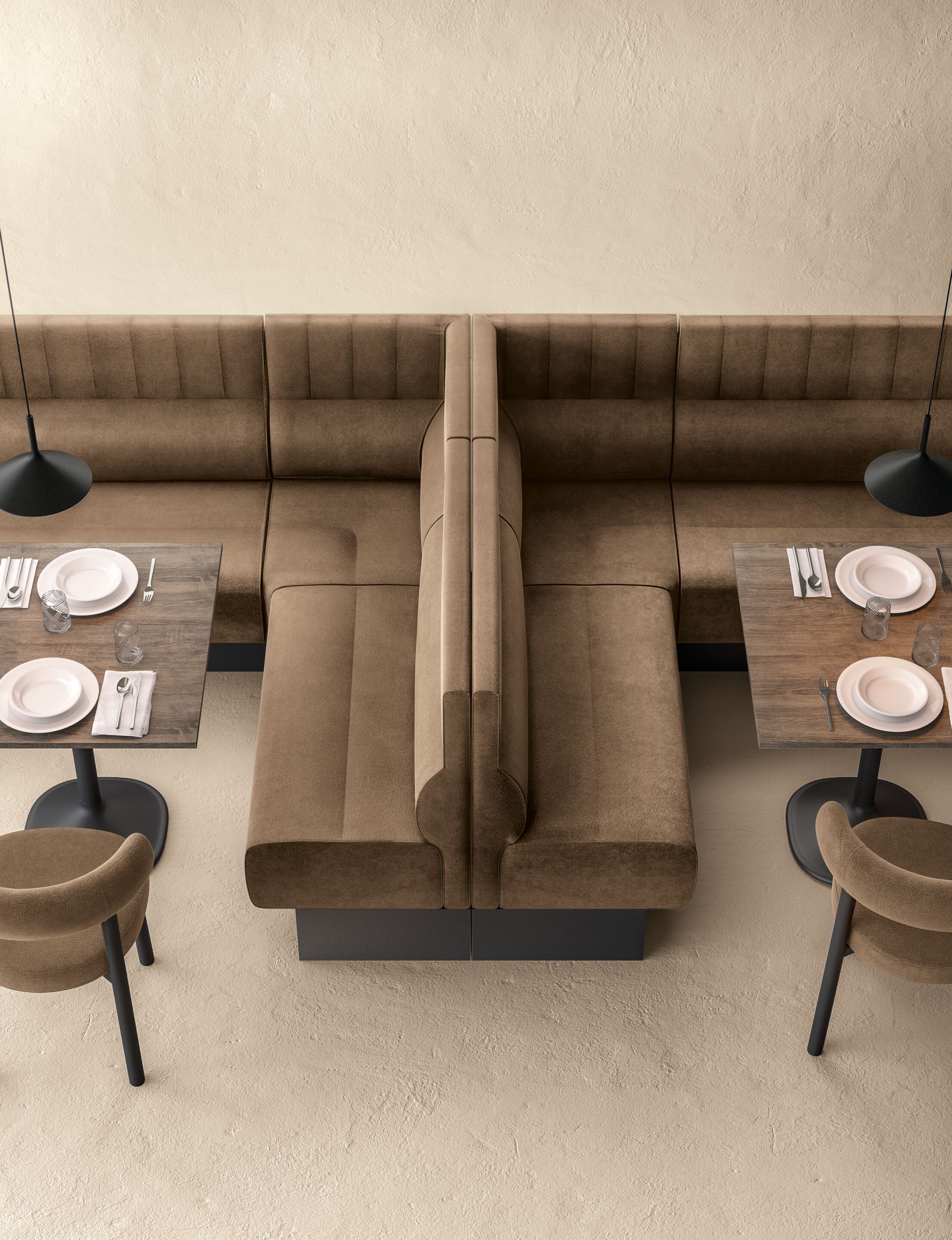 Модульная мягкая скамейка из ткани Quinti Sedute BENKY ARCH-00029900 - Вид №1