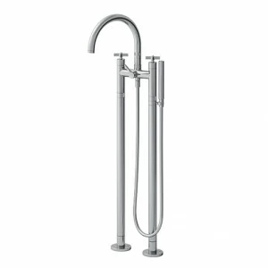 CRICR108 Напольный смеситель для ванны с гибким шлангом LONG LIFE и ручным душем с защитой от накипи Cristina Rubinetterie