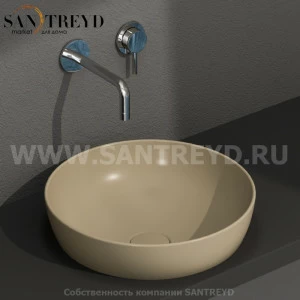 B6T38PA Встроенная раковина под столешницу круглая Ceramica Globo T-EDGE