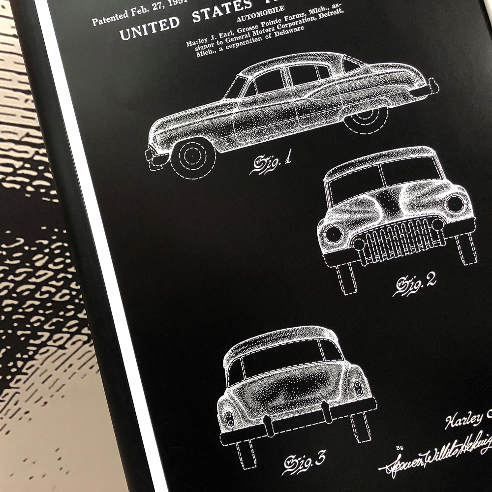 896521425_1818 Арт-постер «Патент General Motors Corporation на автомобиль, 1951» Object Desire  - Вид №1