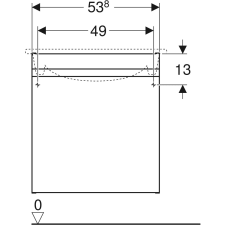 869555000 Шкафчик для встраиваемой раковины Geberit Renova Plan, с одним выдвижным и одним внутренним выдвижным ящиком Geberit  - Вид №27