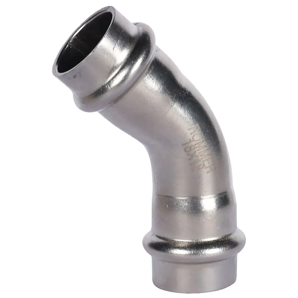 Угол Rommer 18 мм 45 градусов ВПр-ВПр нержавеющая сталь STLM-2165897