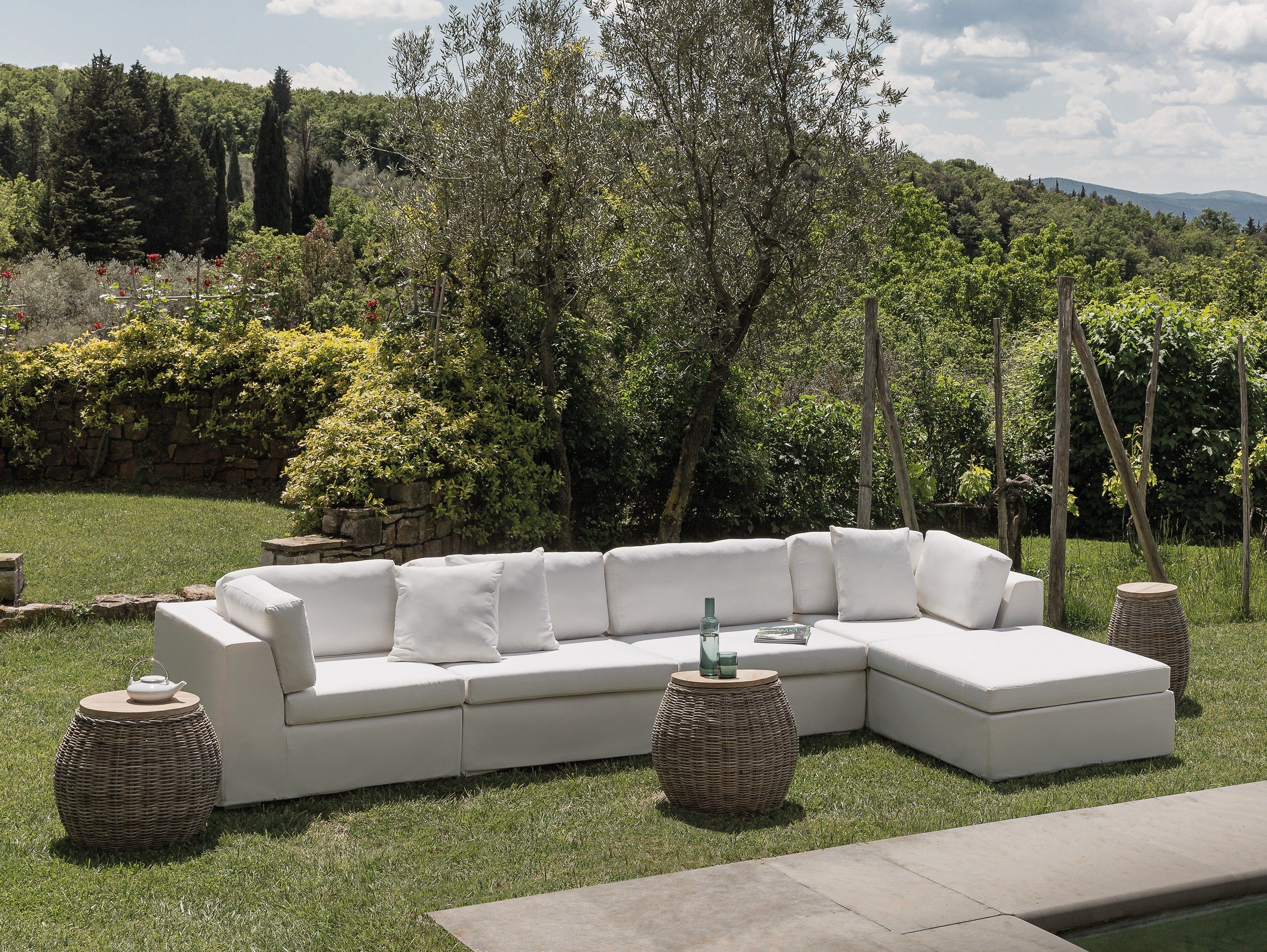 Тканевый модульный садовый диван Il Giardino di Legno Zefiro ARCH-00138200 - Вид №5