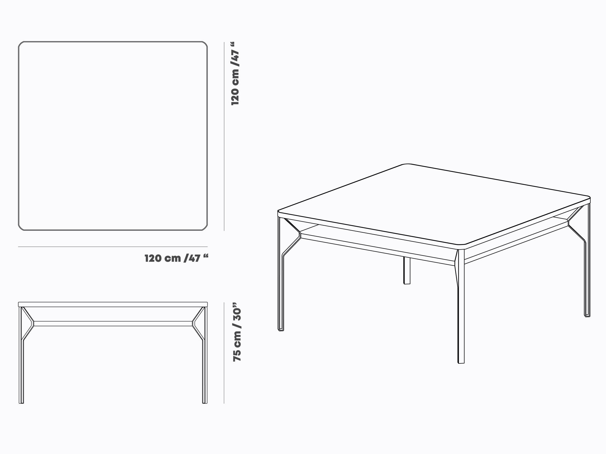 Деревянный квадратный стол FID Paris TWIN ARCH-00021780 - Вид №4