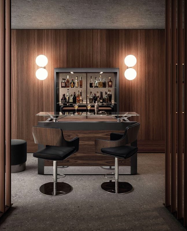 Высокий кожаный стул со спинкой i 4 Mariani силуэт ARCH-00051399 - Вид №2