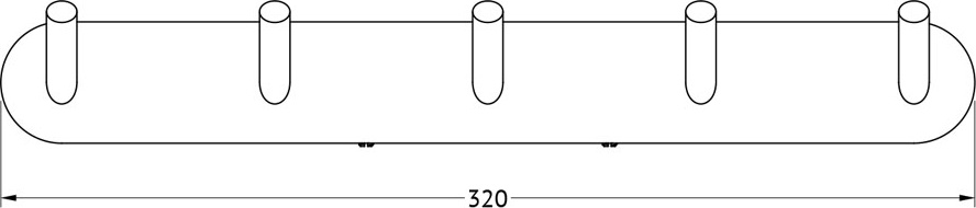 HAR 003 Планка с 5-ю крючками 32 cm ARTWELLE Harmonie - Вид №1