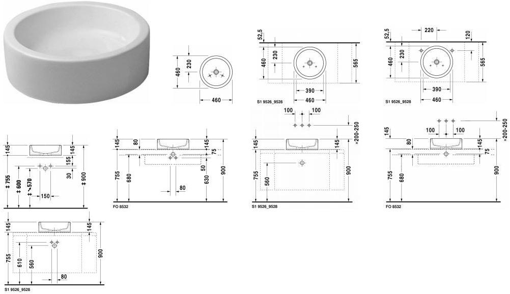 044546 Накладная раковина на столешницу  овальная Duravit Starck 1 - Вид №1