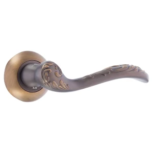 Ручки дверные на розетке Lorena 116, ЦАМ, цвет кофе 15462275 STLM-2125747