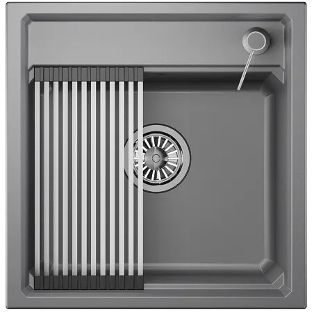 KS-5002, АЛЮМИНИУМ кухонная мойка, кварц