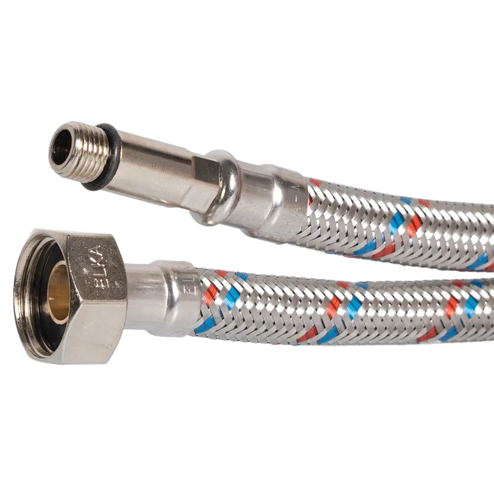 Гибкая подводка для смесителя Elka 1/2"xM10-35 гайка - штуцер 120 см 2 штуки STLM-2003028 - Вид №2