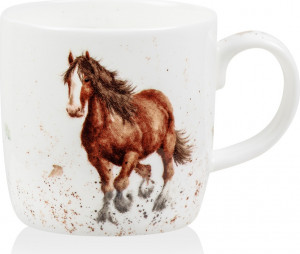 10570973 Royal Worcester Кружка Royal Worcester "Забавная фауна", "Лошадка" 310мл Фарфор костяной